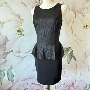 Elegant Black Peplum Dress